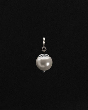 Mini Pearl Charm Silver