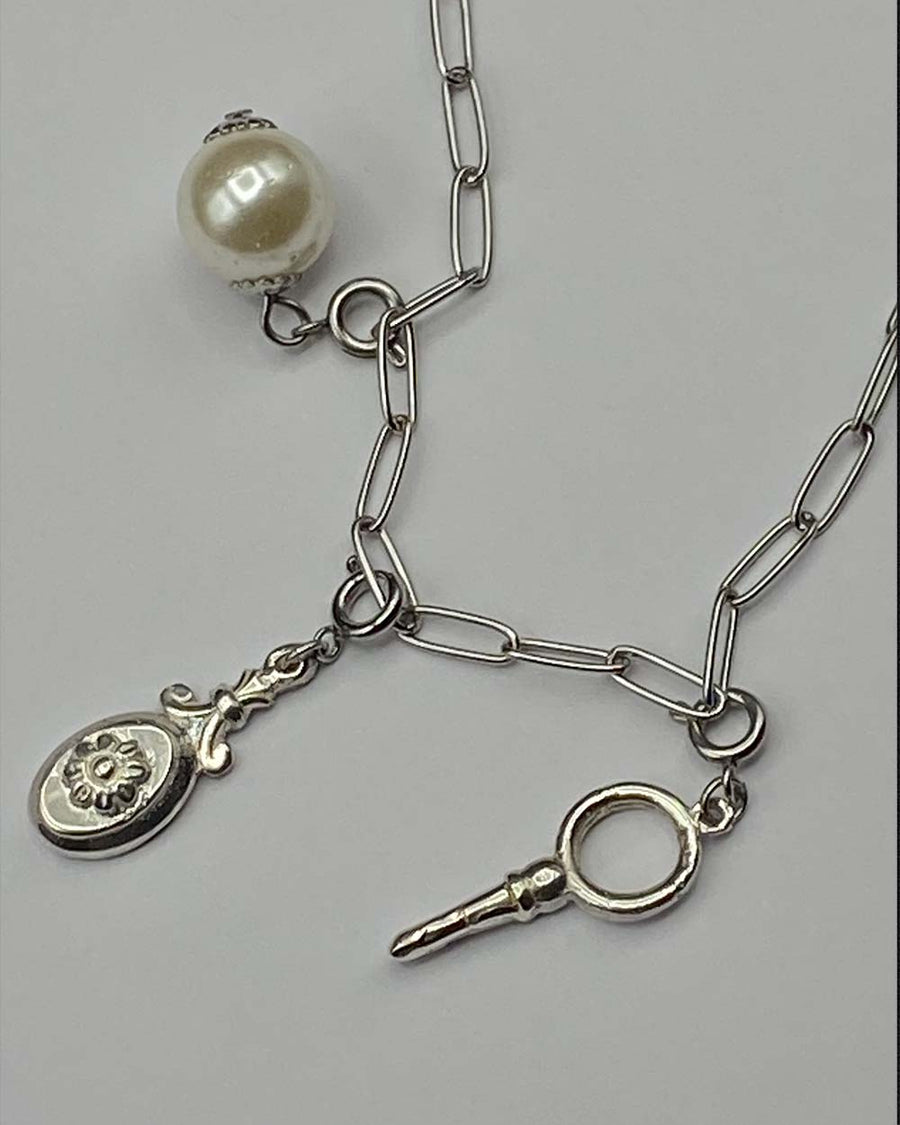 Big Pearl Charm Silver