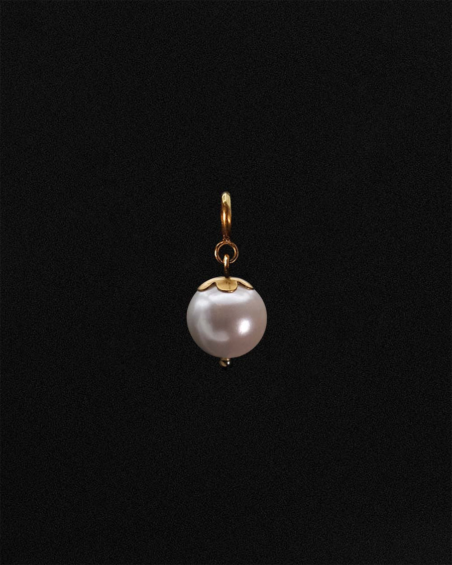 Mini Pearl Charm Gold
