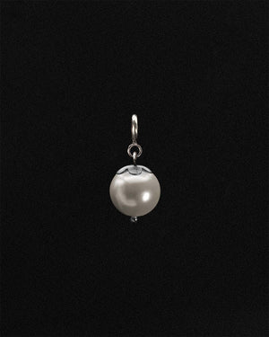 Mini Pearl Charm Silver